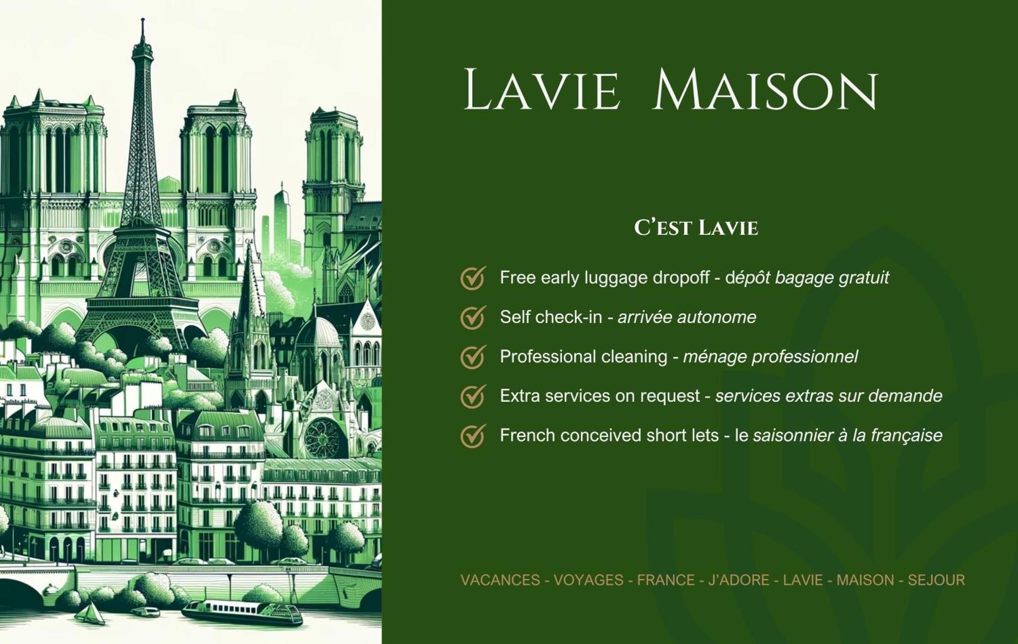 Lavie Maison Chic Stay Ac Parking Париж Екстериор снимка